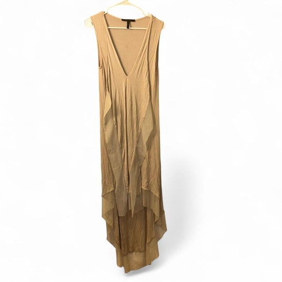 BCBGMaxAzria Dresses & Skirts - BCBGMaxAzria High Low Tan Dress